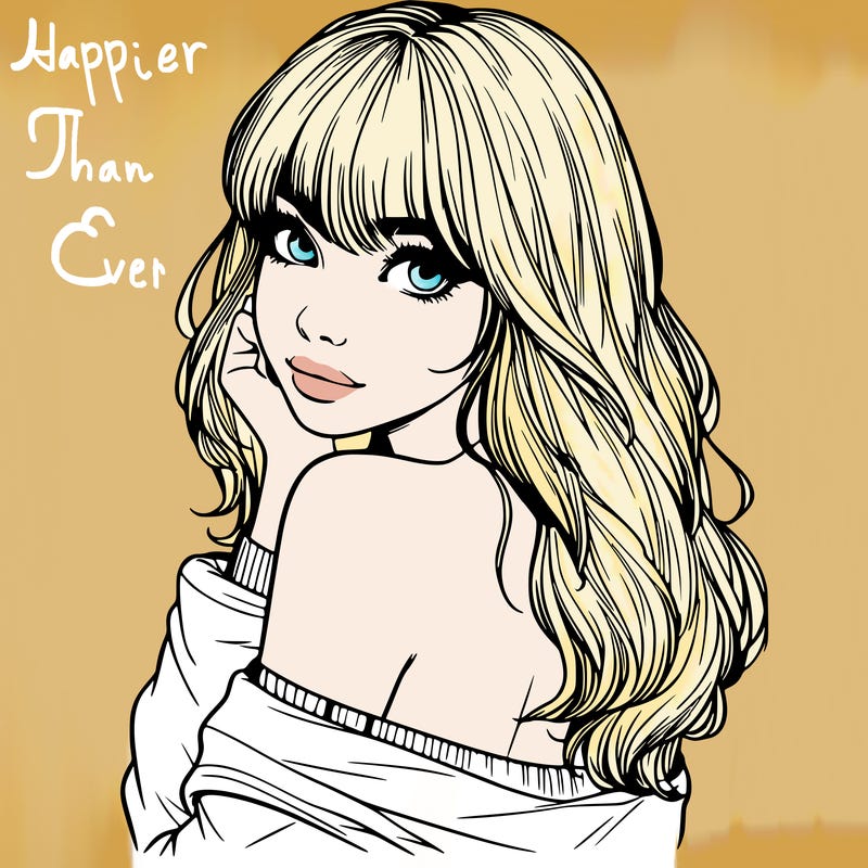 realistic girl with bangs looking over her shoulder