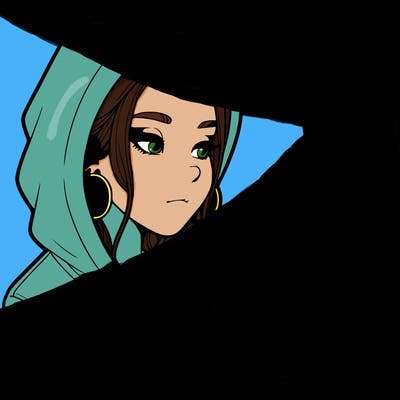 a realistic girl, spray painting