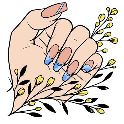 nails with french tip