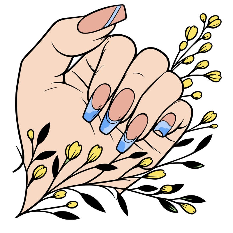 nails with french tip