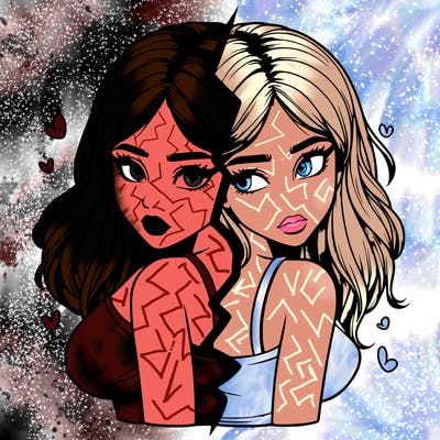 realistic girl split