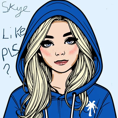 realistic girl with a hoodie