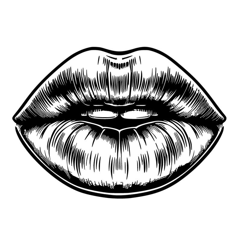 realistic mouth with lips