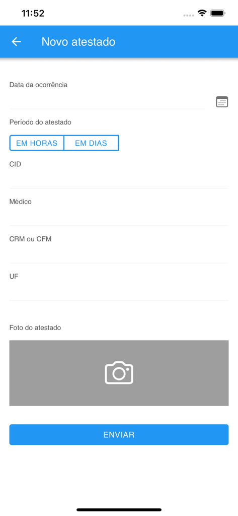 MEUSOC - Interface pour soumettre un nouveau certificat médical dans l'application MEUSOC