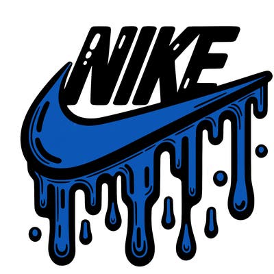 dripping nike logo