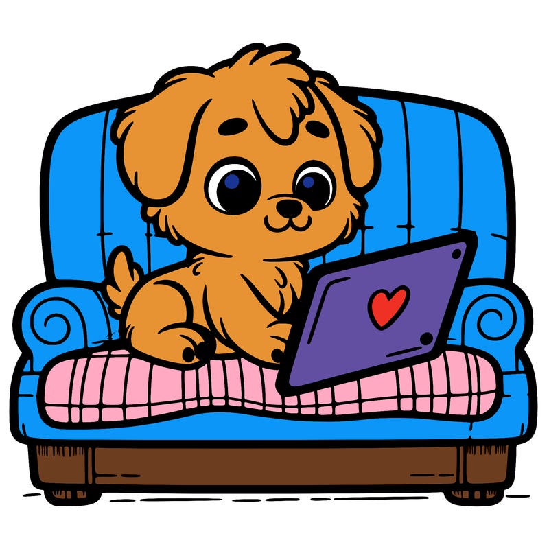 dog watching tv or ipad