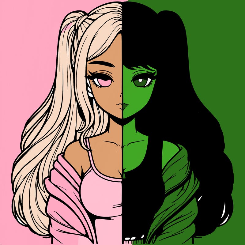 realistic girl split