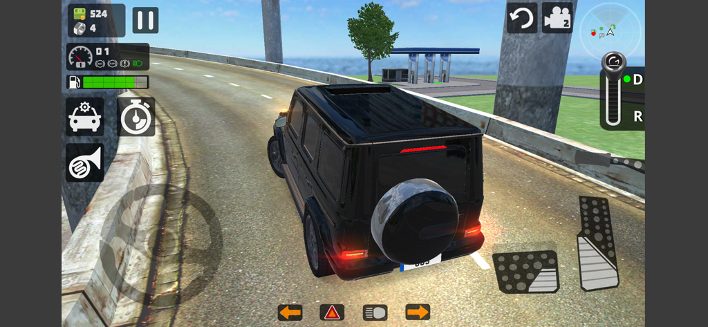 Offroad G63 - Black G-Wagon SUV driving on a city road in Offroad G63 simulator