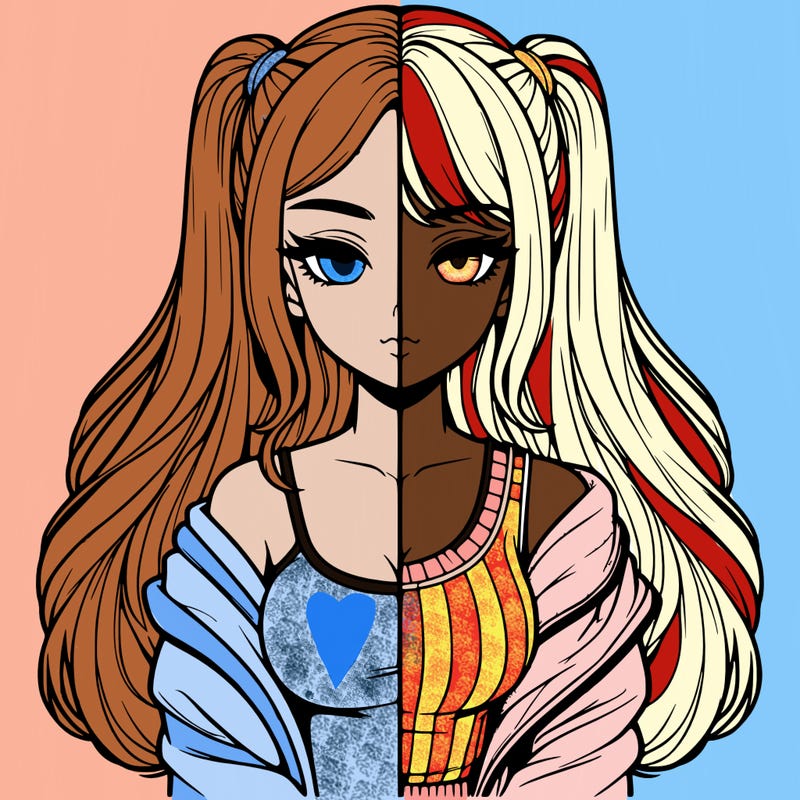 realistic girl split