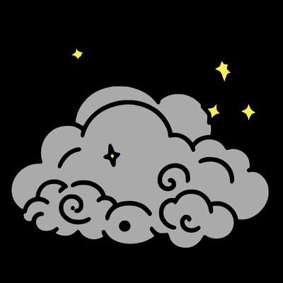 pink starry cloud sky