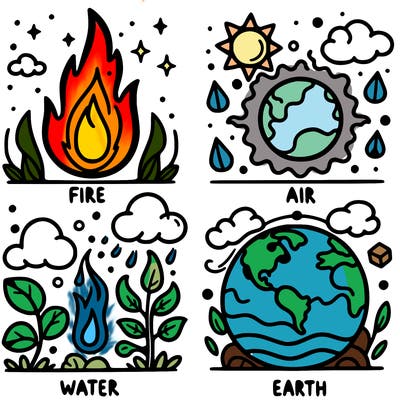 fire, air, water and earth