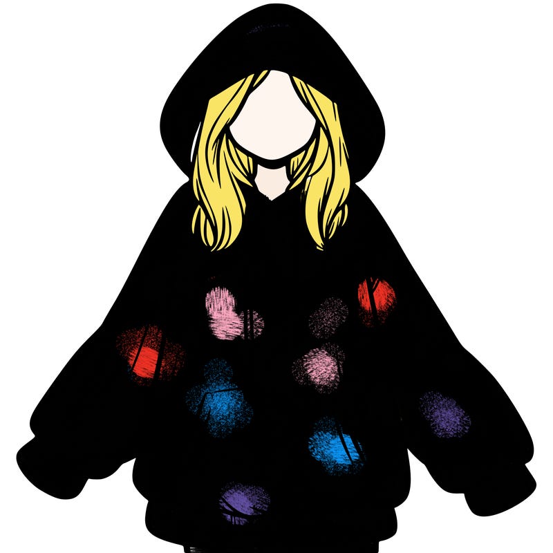 girl in oversized hoodie