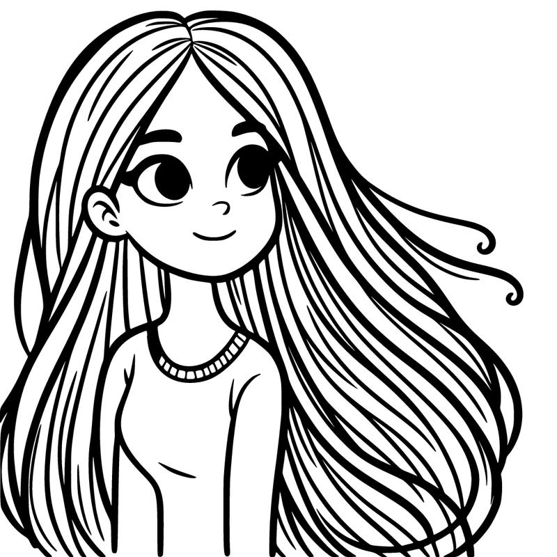 long haired girl
