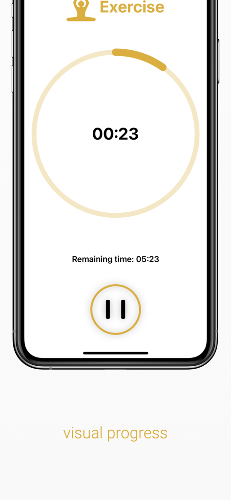 iGong - Yoga & Meditation - Visual progress timer for a yoga or meditation session in the iGong app