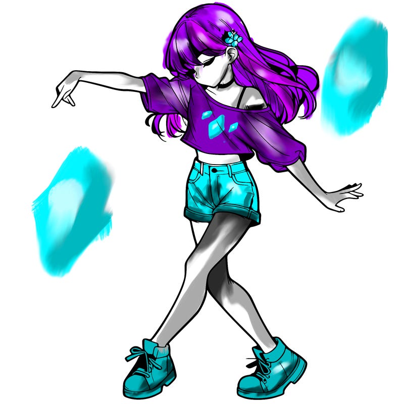 realistic girl danceing