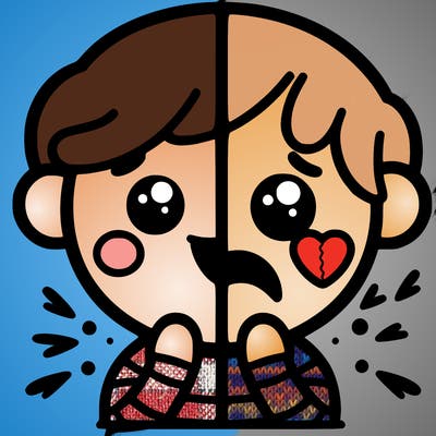 one side happy one side sad