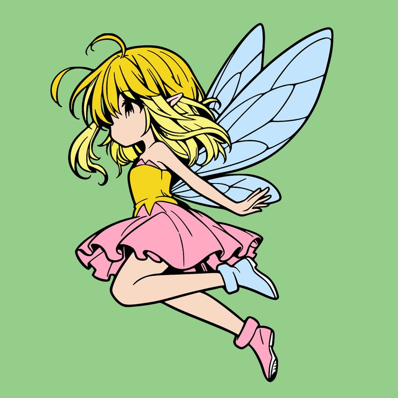 manga fairy flying