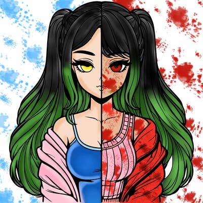 realistic girl split