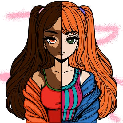 realistic girl split