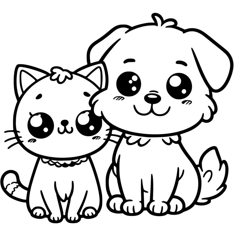 cute cat and dog