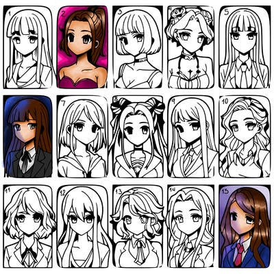 girls that look diffrent anime
