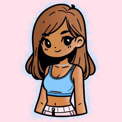 girl with crop top