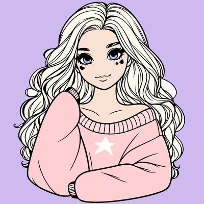 a beautiful girl in a big sweatshirt