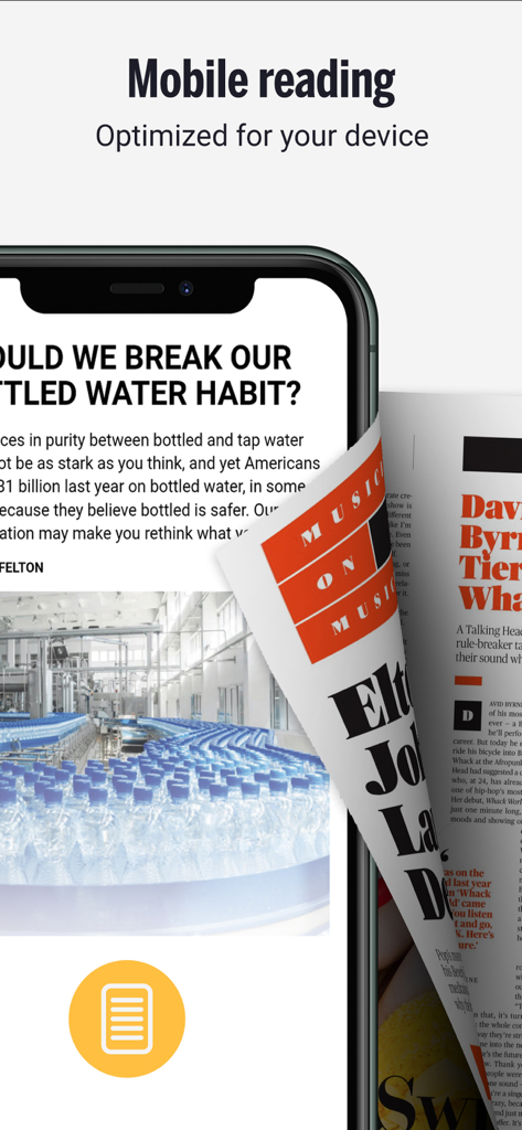 Readly - Unlimited Magazines - Smartphone screen displaying a digital magazine article on the Readly app