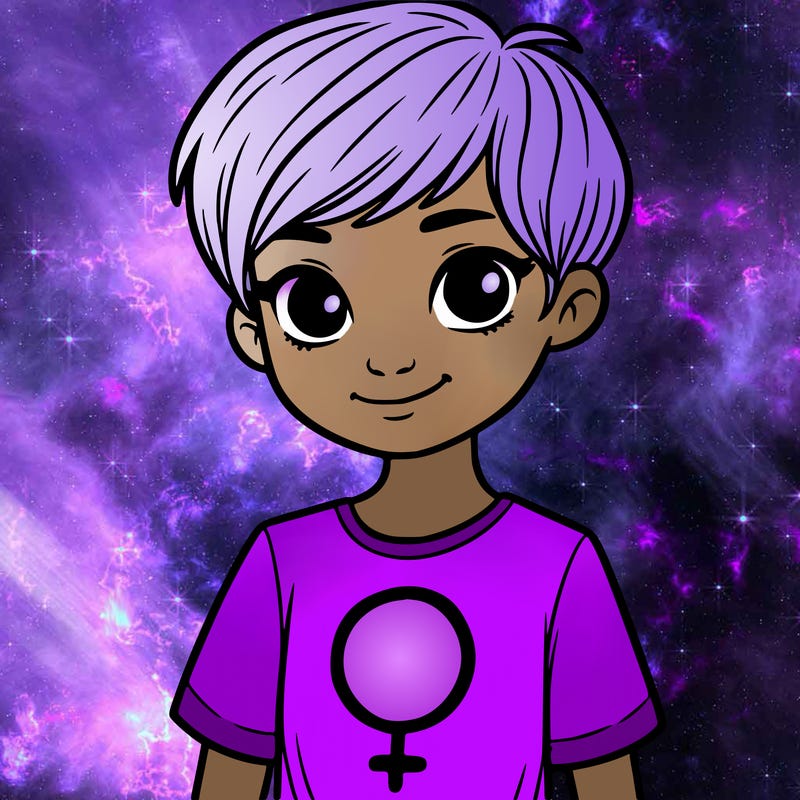 girl with pixie cut and feminist shirt
