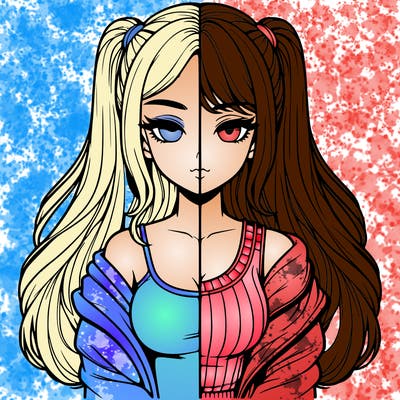 realistic girl split