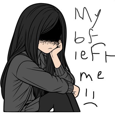 a realistic girl with depression