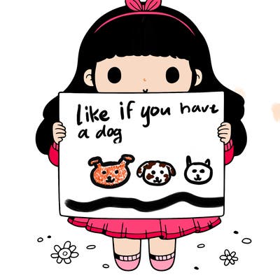 a girl holding a blank pices paper