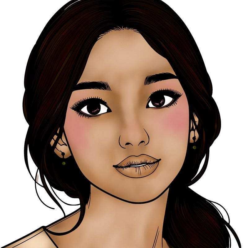 beautiful realistic asian woman