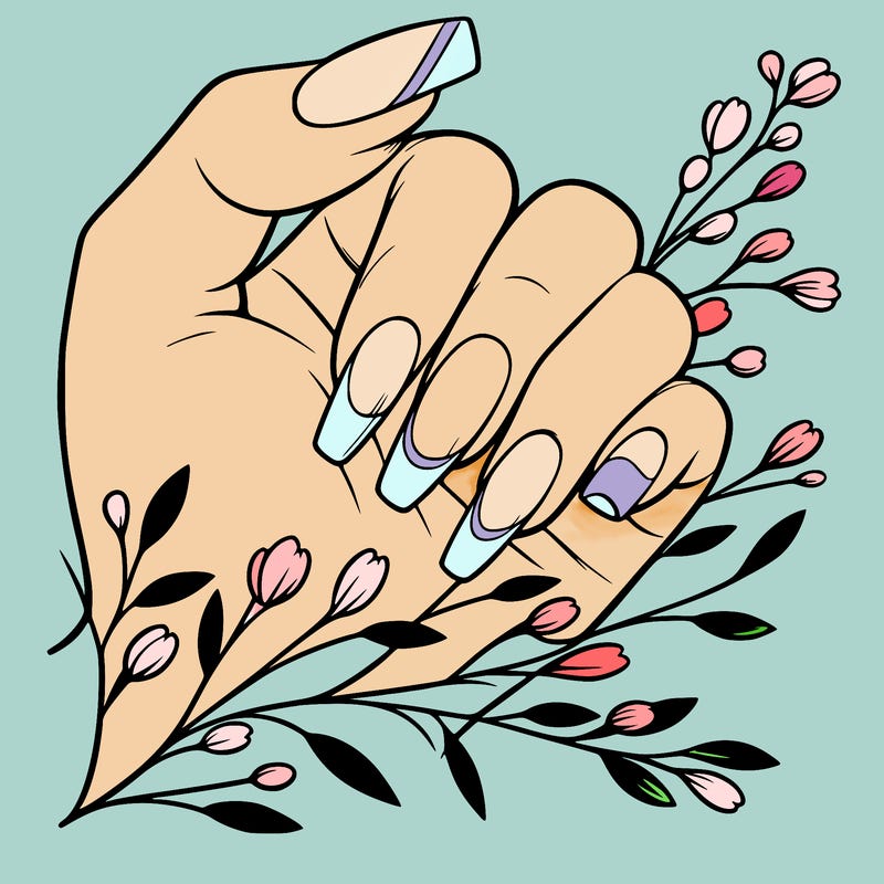 nails with french tip