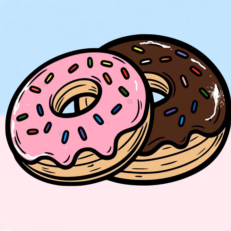 a piece of food doughnuts