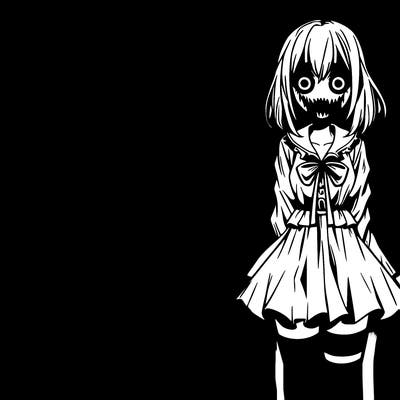 scary anime girl