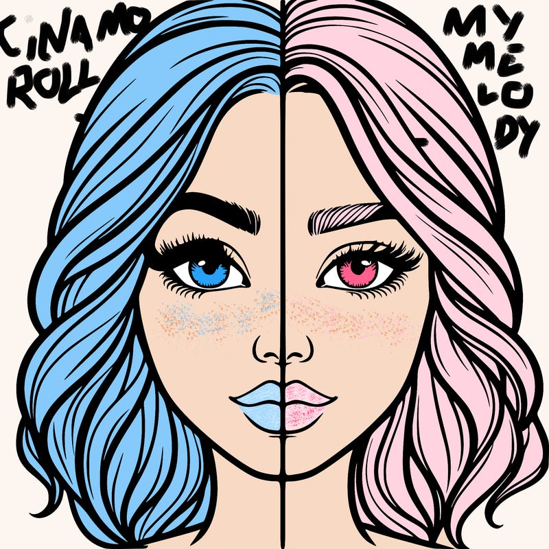 realistic girl split half