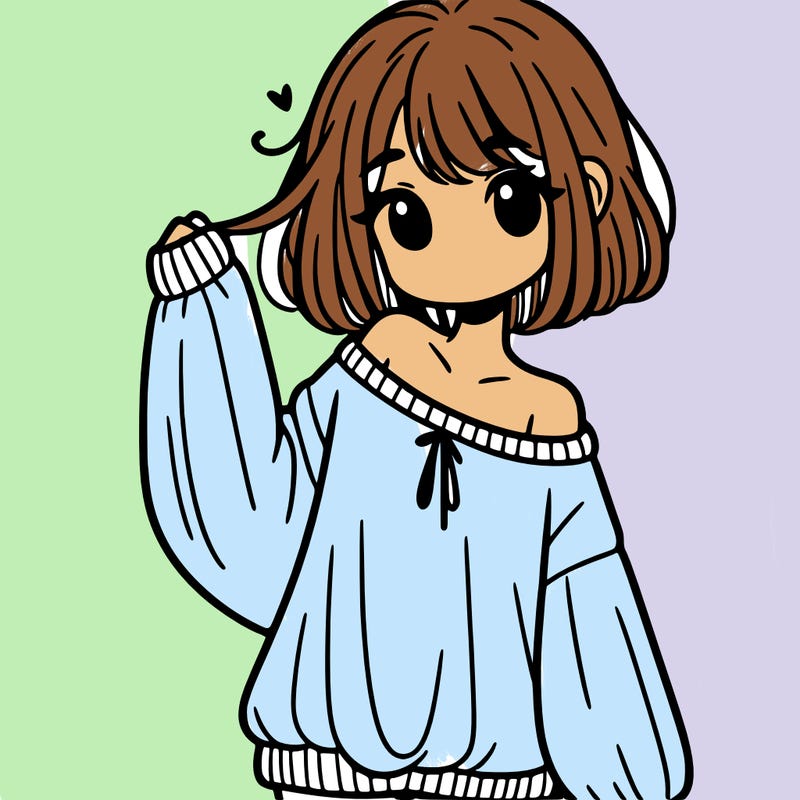 girl in baggy sweater hanging off her shoulder