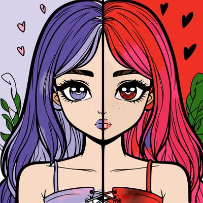 realistic girl split