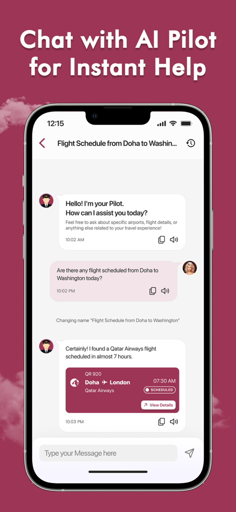 Spot Planes - Flights tracker - Chatea con un Piloto IA para obtener asistencia instantánea de vuelos e información de horarios en la aplicación Spot Planes