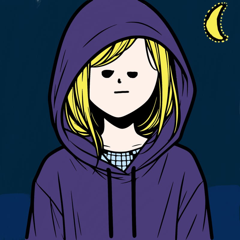 faceless girl in hoodie