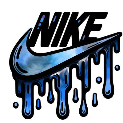 dripping nike logo
