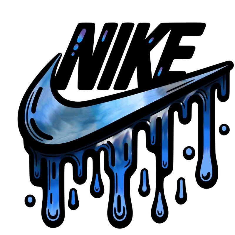 dripping nike logo