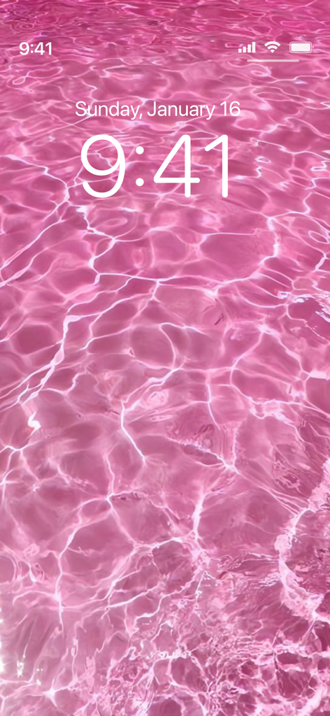 Pink Aesthetic Wallpapers 4K - Pantalla de bloqueo de iPhone con fondo de pantalla de onda de agua estética rosa
