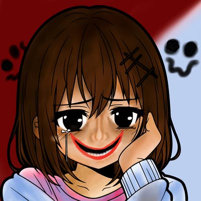 depressed fearless anime girl