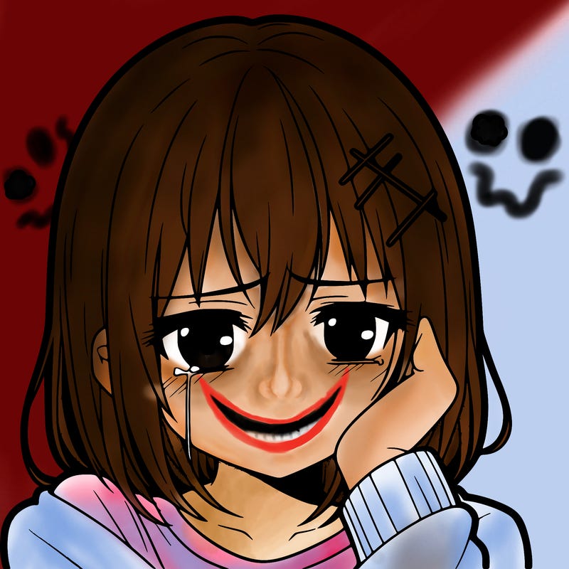 depressed fearless anime girl