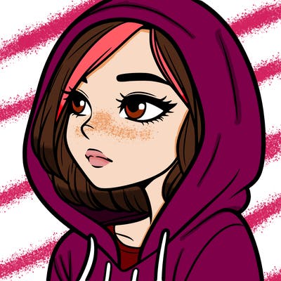 a woman wearing a hoodie