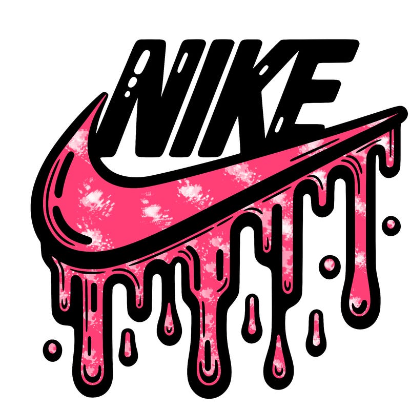 dripping nike logo