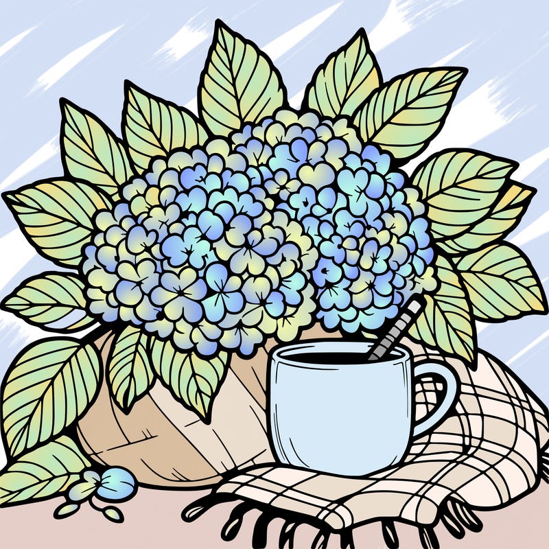 cozy hydrangeas