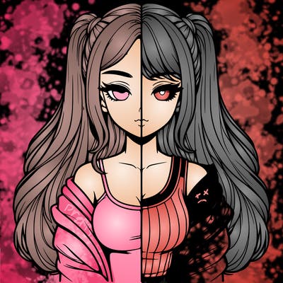 realistic girl split
